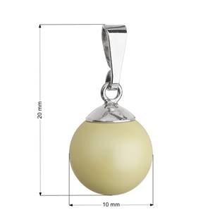 Stříbrný přívěsek se žlutou pastelovou perlou Crystals from Swarovski®