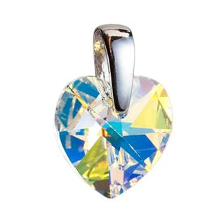 Stříbrný přívěšek srdce Crystals from Swarovski® AB