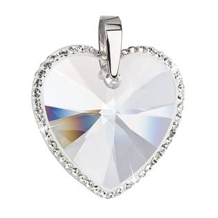 Stříbrný přívěšek srdce Crystals from Swarovski® Crystal