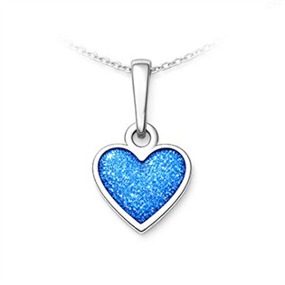 Stříbrný přívěsek srdce modrá perleť
