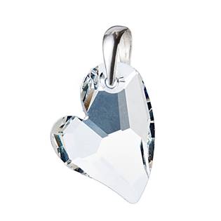 Stříbrný přívěšek srdce z dílny Crystals from Swarovski®, Crystal AB