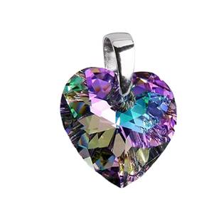 Stříbrný přívěšek srdce z dílny Crystals from Swarovski®, Vitrail Light