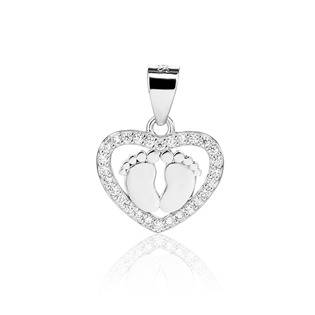 Stříbrný přívěsek srdíčko s nožičkami