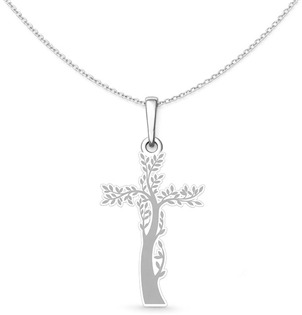 Stříbrný přívěsek strom života v kříži