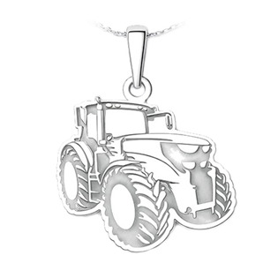 Stříbrný přívěsek traktor