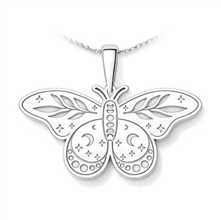 Stříbrný přívěsek velká můra