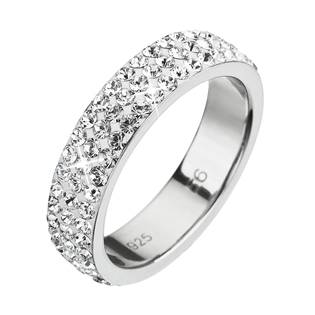 Stříbrný prsten Crystals from Swarovski®, Crystal