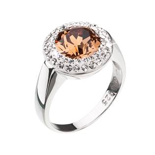 Stříbrný prsten Crystals from Swarovski®, Orange