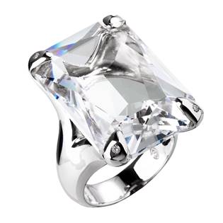 Stříbrný prsten Crystals from Swarovski®, vel: 54