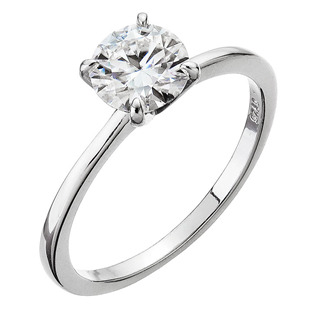 Stříbrný prsten ELEN moissanite