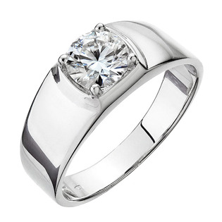 Stříbrný prsten LEO moissanite