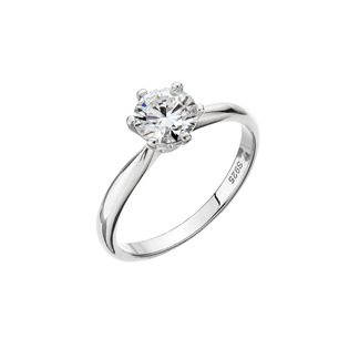 Stříbrný prsten MIA moissanite