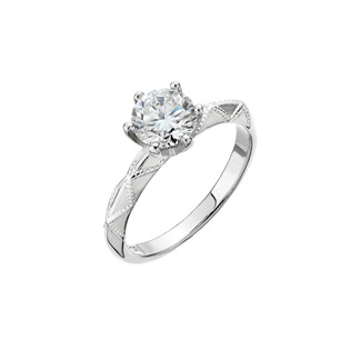 Stříbrný prsten MIA moissanite