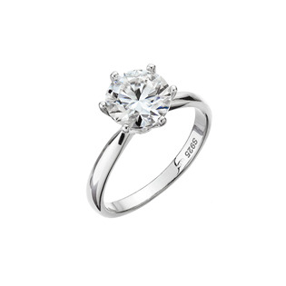 Stříbrný prsten MIA moissanite 8 mm
