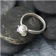 Ocelový kovaný prsten s perlou FOTO2