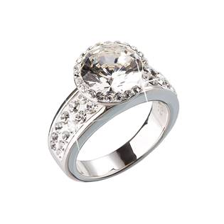 Stříbrný prsten s kameny Crystals from Swarovski®