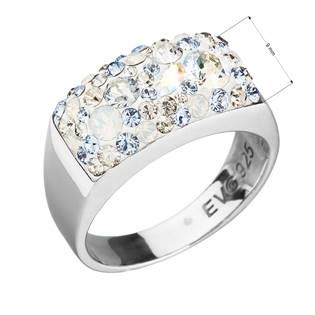 Stříbrný prsten s kameny Crystals from Swarovski® Light Sapphire