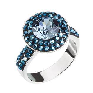 Stříbrný prsten s kameny Crystals from Swarovski® Metalic Blue