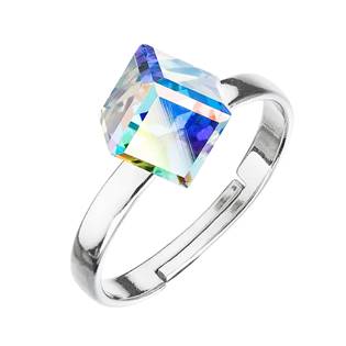 Stříbrný prsten s kostkou Crystals from Swarovski® AB