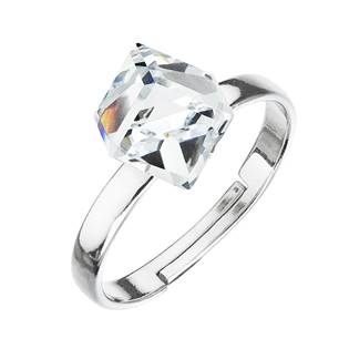 Stříbrný prsten s kostkou Crystals from Swarovski® Crystal