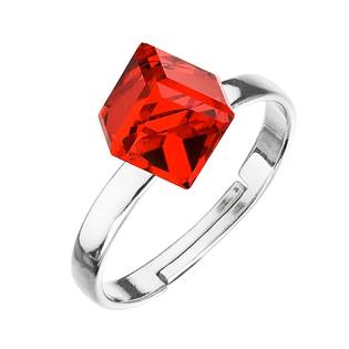 Stříbrný prsten s kostkou Crystals from Swarovski® Siam