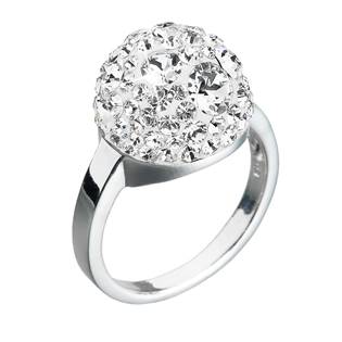 Stříbrný prsten s krystaly Crystals from Swarovski®, Crystal