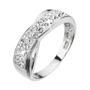 Stříbrný prsten s krystaly Crystals from Swarovski® Crystal