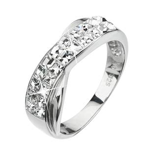 Stříbrný prsten s krystaly Crystals from Swarovski® Crystal
