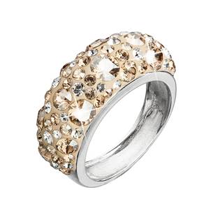 Stříbrný prsten s krystaly Crystals from Swarovski®, Gold