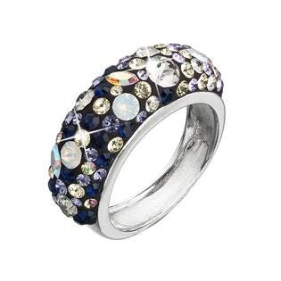 Stříbrný prsten s krystaly Crystals from Swarovski®, Indigo