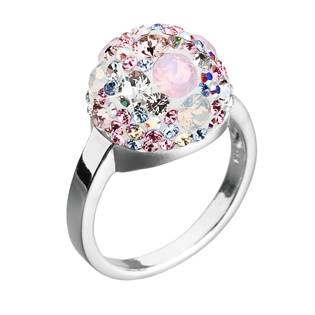 Stříbrný prsten s krystaly Crystals from Swarovski®, Magic Rose