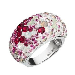 Stříbrný prsten s krystaly Crystals from Swarovski®, Sweet Love