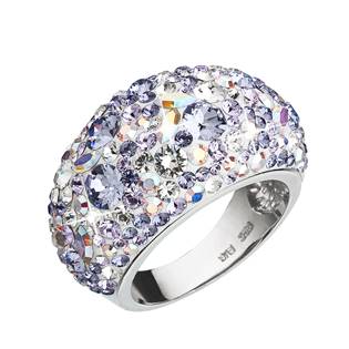 Stříbrný prsten s krystaly Crystals from Swarovski®, Violet