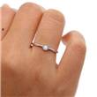 Stříbrný opálový prsten