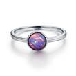 stříbrný prsten fialový opál