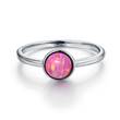 stříbrný prsten růžový opál