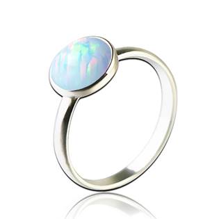 Stříbrný prsten s opálem 8 mm