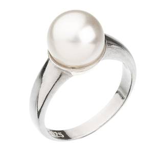 Stříbrný prsten s perlou, vel: 52