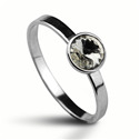 Stříbrný prsten SWAROVSKI® el., Crystal, vel. 52