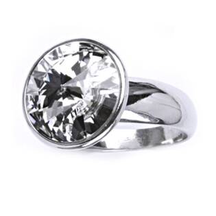 Stříbrný prsten SWAROVSKI® el., Crystal, vel. 53
