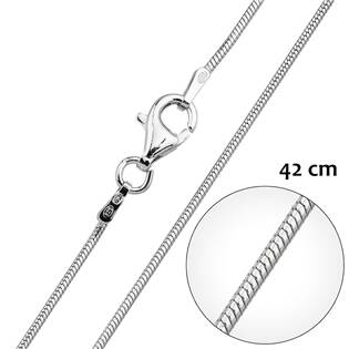 Stříbrný řetízek had 1 mm, délka 42 cm