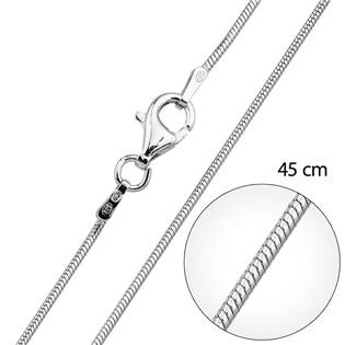 Stříbrný řetízek had kulatý délka 45 cm 