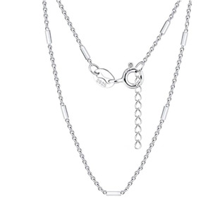 Stříbrný řetízek očkový s ozdobnými válečky, 45 cm