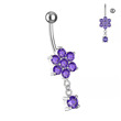 stříbrný piercing do pupíku stříbro 925  