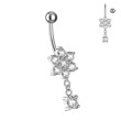 stříbrný piercing do pupíku stříbro 925  