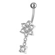 stříbrný piercing do pupíku stříbro 925 