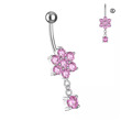 stříbrný piercing do pupíku stříbro 925  