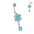 stříbrný piercing do pupíku stříbro 925  