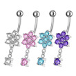 stříbrný piercing do pupíku stříbro 925 