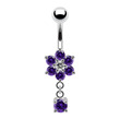 stříbrný piercing do pupíku stříbro 925